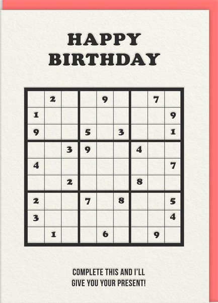 ΚΑΡΤΑ OHH DEER COMPLETE THIS SUDOKU 10495