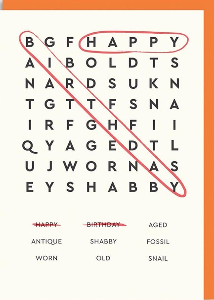 ΚΑΡΤΑ OHH DEER HAPPY BIRTHDAY WORD SEARCH 6649