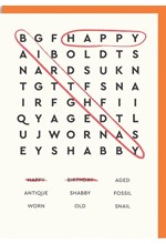 ΚΑΡΤΑ OHH DEER HAPPY BIRTHDAY WORD SEARCH 6649
