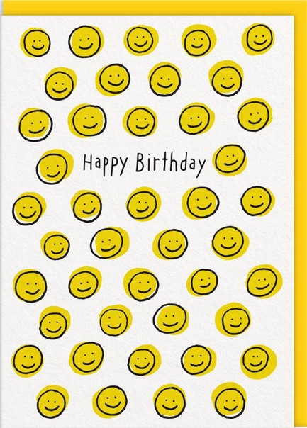 ΚΑΡΤΑ OHH DEER YELLOW SMILEY HAPPY BIRTHDAY 11160