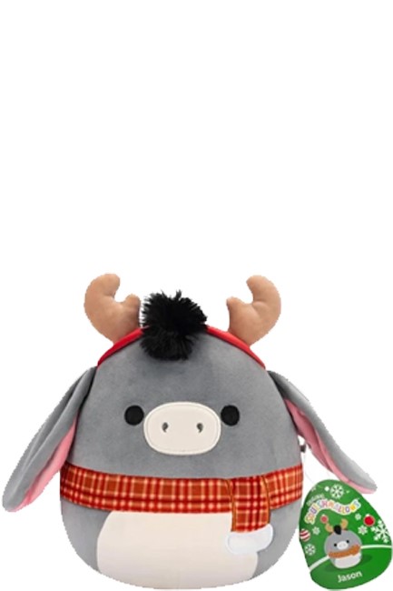 ΛΟΥΤΡΙΝΟ SQUISHMALLOWS 19 εκ.XMAS ΓΚΡΙ ΓΑΙΔΟΥΡΑΚΙ