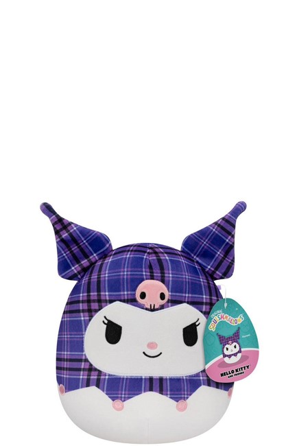ΛΟΥΤΡΙΝΟ SQUISHMALLOWS 20 εκ.SANRIO KUROMI ΜΩΒ ΚΑΡΩ
