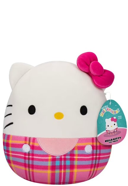 ΛΟΥΤΡΙΝΟ SQUISHMALLOWS 20 εκ.SANRIO HELLO KITTY ΜΕ ΡΟΖ ΚΑΡΟ