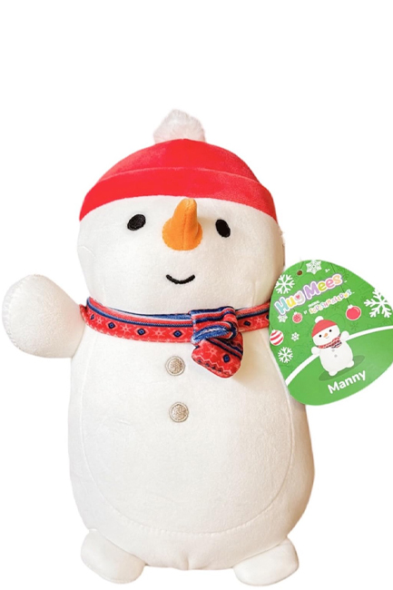 ΛΟΥΤΡΙΝΟ SQUISHMALLOWS 35 εκ.XMAS HUGMEES MANNY Ο ΧΙΟΝΑΝΘΡΩΠΟΣ