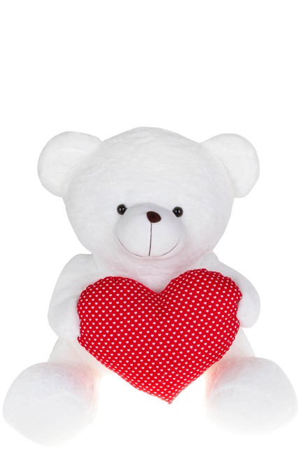 ΛΟΥΤΡΙΝΟ MUCH ΑΡΚΟΥΔΑΚΙ 90ΕΚ.ΑΣΠΡΟ ΜΕ  ΚΑΡΔΙΑ ΚΟΚΚΙΝΗ ΠΟΥΑ