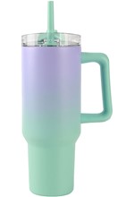 ΠΟΤΗΡΙ ΘΕΡΜΟΣ 1200ml.I DRINK TRAVEL ΜΕ ΧΕΡΟΥΛΙ ID0256 GREEN-PURPLE