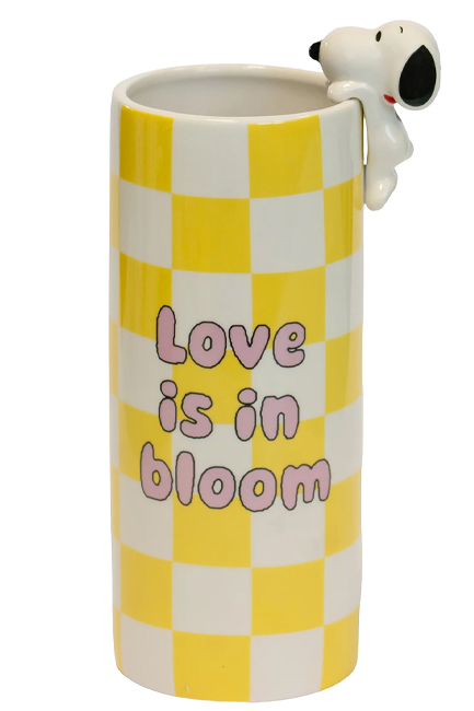 ΒΑΖΟ BLOGO 27 εκ.PEANUTS SNOOPY LOVE IS IN BLOOM YELLOW