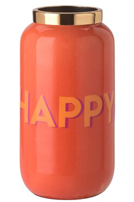 ΒΑΖΟ 12 εκ.GIFT COMPANY LOVE ORANGE GOLD