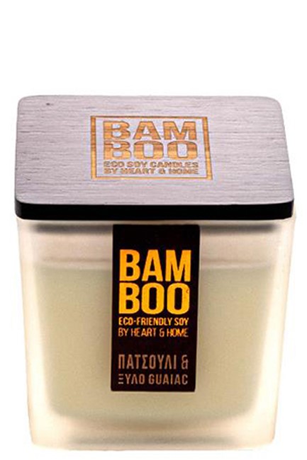 ΚΕΡΙ ΑΡΩΜΑΤΙΚΟ HEART & HOME BAMBOO 90ΓΡ.-ΠΑΤΣΟΥΛΙ ΚΑΙ ΞΥΛΟ GUAIAC