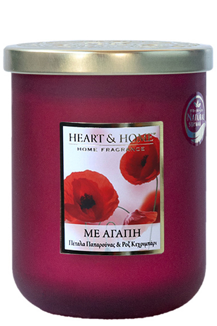ΚΕΡΙ ΑΡΩΜΑΤΙΚΟ HEART & HOME ΜΕΓΑΛΟ 320ΓΡ.-ΜΕ ΑΓΑΠΗ