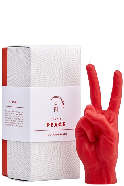 ΚΕΡΙ ΧΕΙΡΟΠΟΙΗΤΟ ΧΕΙΡΟΝΟΜΙΑΣ CANDLEHAND PEACE RED