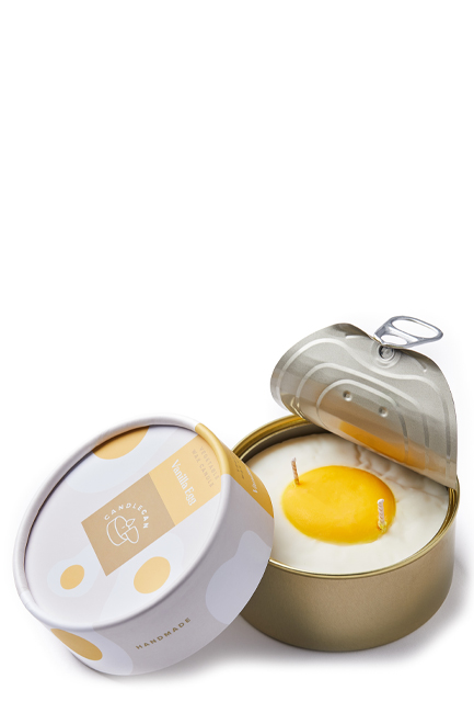 ΚΕΡΙ ΧΕΙΡΟΠΟΙΗΤΟ ΣΕ ΚΟΝΣΕΡΒΑ CANDLEHAND GOURMET VANILLA EGG