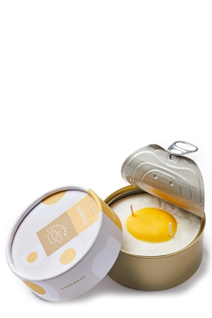 ΚΕΡΙ ΧΕΙΡΟΠΟΙΗΤΟ ΣΕ ΚΟΝΣΕΡΒΑ CANDLEHAND GOURMET VANILLA EGG