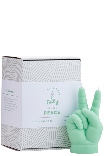 ΚΕΡΙ ΧΕΙΡΟΠΟΙΗΤΟ ΧΕΙΡΟΝΟΜΙΑΣ CANDLEHAND BABY PEACE GREEN