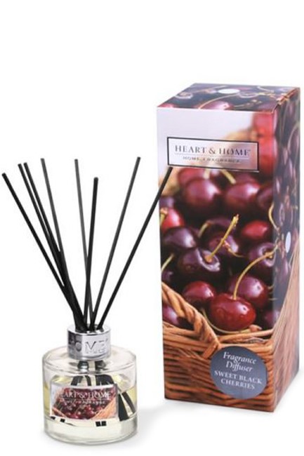 ΑΡΩΜΑΤΙΚΟ ΧΩΡΟΥ HEART & HOME 70ml.ΜΕ ΣΤΙΚ-SWEET BLACK CHERRIES