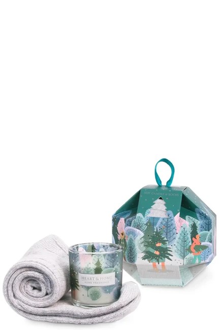 ΚΕΡΙ ΑΡΩΜΑΤΙΚΟ HEART & HOME XMAS 45γρ.ΣΕΤ ΜΕ ΚΑΛΤΣΕΣ-CHRISTMAS TREE
