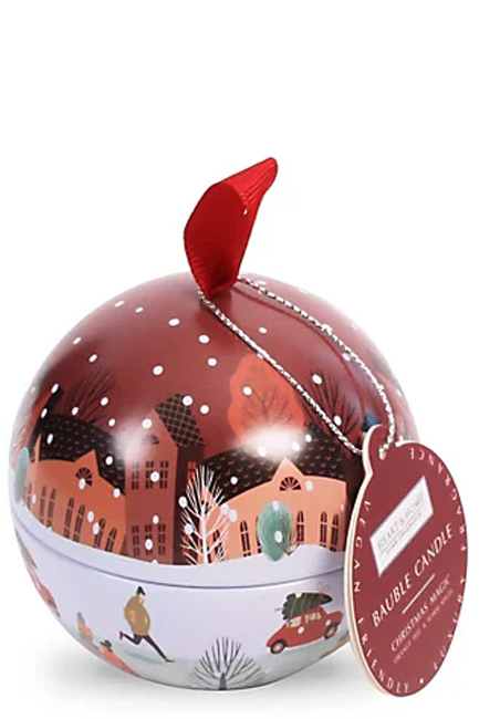 ΚΕΡΙ ΑΡΩΜΑΤΙΚΟ HEART & HOME XMAS 85γρ.ΣΕ ΜΕΤΑΛΛΙΚΗ ΜΠΑΛΑ-CHRISTMAS MAGIC