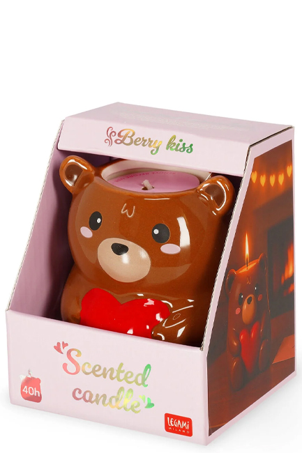 ΚΕΡΙ ΑΡΩΜΑΤΙΚΟ LEGAMI SCENTED CANDLE CDL0012 TEDDY BEAR BERRY KISS