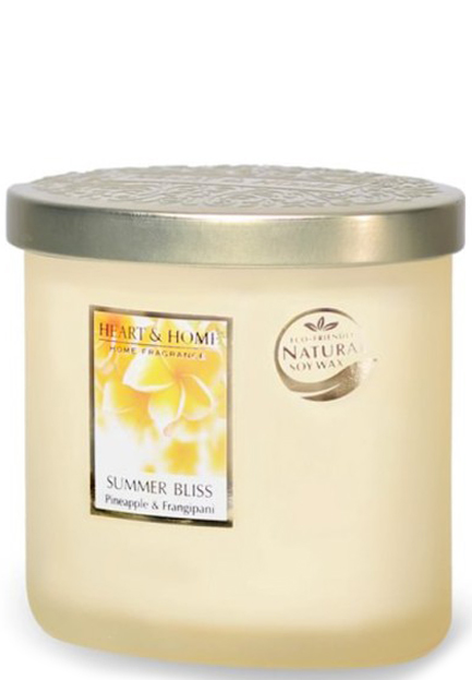 ΚΕΡΙ ΑΡΩΜΑΤΙΚΟ HEART & HOME ΔΙΠΛΟ ΦΥΤΙΛΙ 220ΓΡ.-SUMMER BLISS