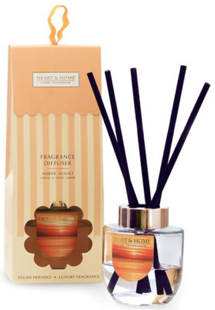 ΑΡΩΜΑΤΙΚΟ ΧΩΡΟΥ HEART & HOME 70ml.ΜΕ ΣΤΙΚ-AMBER SUNSET