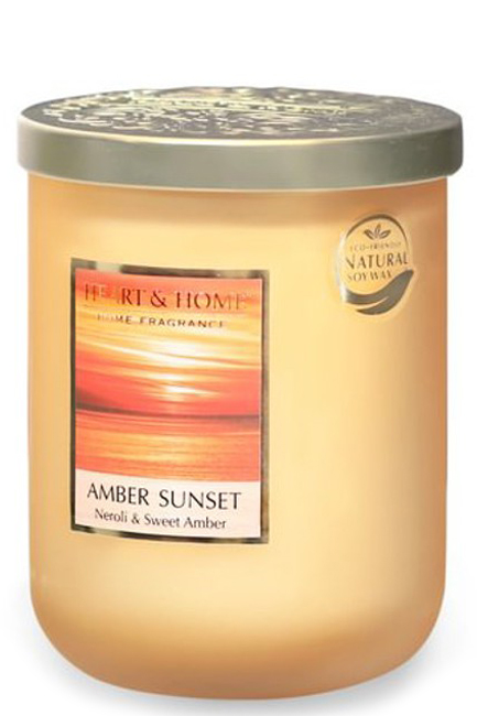 ΚΕΡΙ ΑΡΩΜΑΤΙΚΟ HEART & HOME ΜΕΓΑΛΟ 320ΓΡ.-AMBER SUNSET