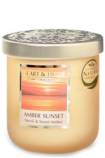 ΚΕΡΙ ΑΡΩΜΑΤΙΚΟ HEART & HOME ΜΕΣΑΙΟ 110ΓΡ.-AMBER SUNSET