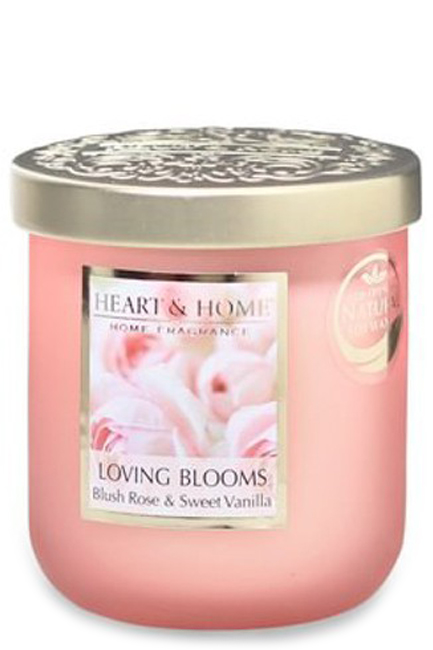 ΚΕΡΙ ΑΡΩΜΑΤΙΚΟ HEART & HOME ΜΕΣΑΙΟ 110ΓΡ.-LOVING BLOOMS