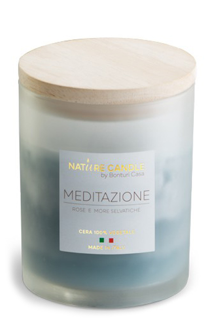 ΚΕΡΙ ΑΡΩΜΑΤΙΚΟ NATURE CANDLE 200ΓΡ.-MEDITAZIONE ROSE E MORE SELVATICHE