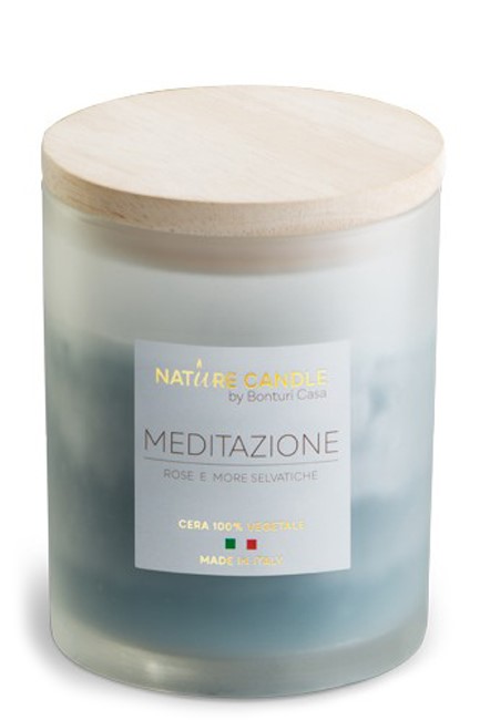 ΚΕΡΙ ΑΡΩΜΑΤΙΚΟ NATURE CANDLE 200ΓΡ.-MEDITAZIONE ROSE E MORE SELVATICHE
