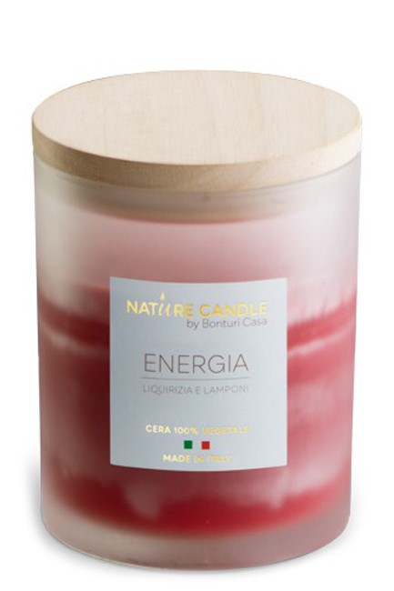 ΚΕΡΙ ΑΡΩΜΑΤΙΚΟ NATURE CANDLE 200ΓΡ.-ENERGIA LIQUIRIZIA E LAMPONI