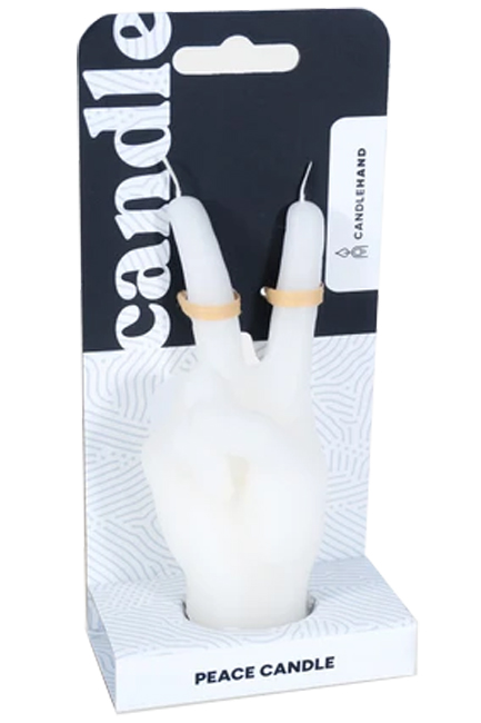 ΚΕΡΙ ΧΕΙΡΟΠΟΙΗΤΟ ΧΕΙΡΟΝΟΜΙΑΣ CANDLEHAND PEACE SMALL WHITE