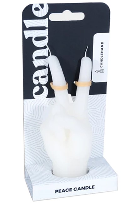 ΚΕΡΙ ΧΕΙΡΟΠΟΙΗΤΟ ΧΕΙΡΟΝΟΜΙΑΣ CANDLEHAND PEACE SMALL WHITE