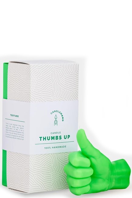 ΚΕΡΙ ΧΕΙΡΟΠΟΙΗΤΟ ΧΕΙΡΟΝΟΜΙΑΣ CANDLEHAND THUMBS UP NEON GREEN