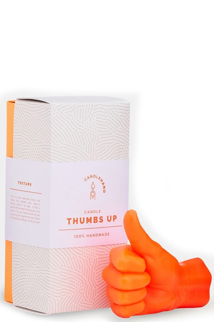 ΚΕΡΙ ΧΕΙΡΟΠΟΙΗΤΟ ΧΕΙΡΟΝΟΜΙΑΣ CANDLEHAND THUMBS UP NEON ORANGE