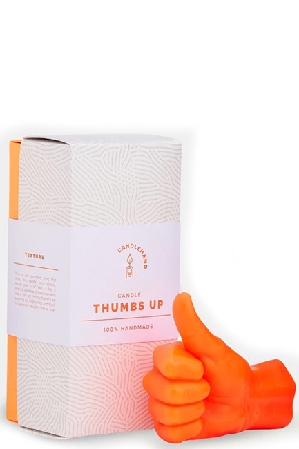 ΚΕΡΙ ΧΕΙΡΟΠΟΙΗΤΟ ΧΕΙΡΟΝΟΜΙΑΣ CANDLEHAND THUMBS UP NEON ORANGE