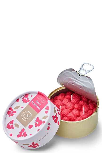 ΚΕΡΙ ΧΕΙΡΟΠΟΙΗΤΟ ΣΕ ΚΟΝΣΕΡΒΑ CANDLEHAND SWEET RASPBERRIES