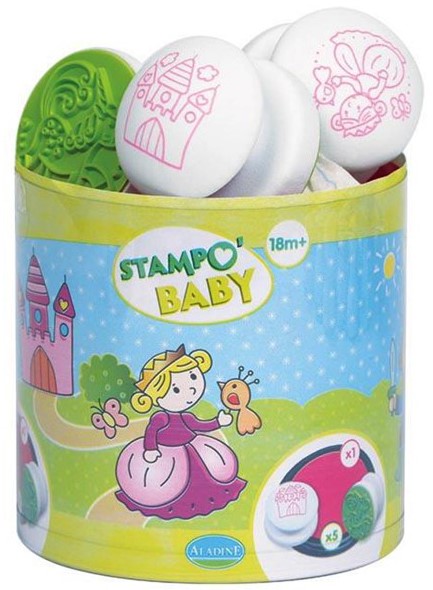 ΣΦΡΑΓΙΔΑ ΧΑΡΤΙΟΥ STAMPOBABY ΣΕΤ 5 ΤΕΜΑΧΙΩΝ+ΤΑΜΠΟΝ PRINCESS