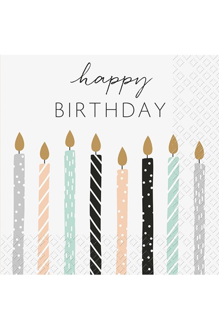 ΧΑΡΤΟΠΕΤΣΕΤΕΣ 33*33CM.20ΤΕΜ.MORISSON LIGHT GREY BIRTHDAY