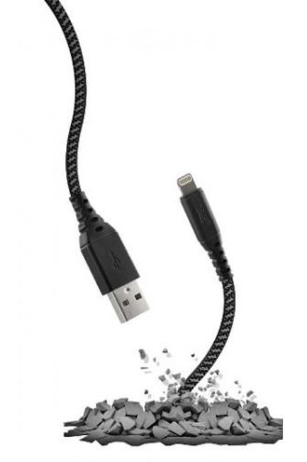ΚΑΛΩΔΙΟ ΦΟΡΤΙΣΗΣ Τ'ΝB XTREME WORK USB LIGHTNING 3M 2.4Α.BLACK GREY