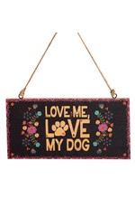 ΠΙΝΑΚΙΔΑ ΞΥΛΙΝΗ NATURAL LIFE 12.5*25.3cm.54510 LOVE ME LOVE MY DOG