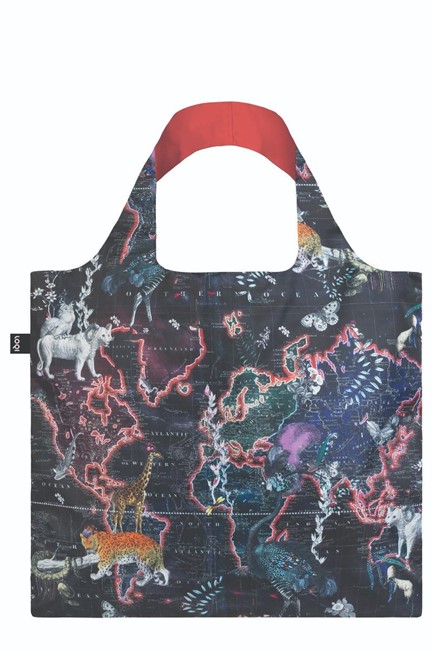 ΤΣΑΝΤΑ ΓΙΑ ΨΩΝΙΑ LOQI ARTIST-KRISTJANA S WILLIAMS-WORLD MAP