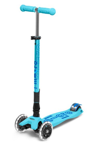SCOOTER MAXI MICRO DELUXE ΑΝΑΔΙΠΛΟΥΜΕΝΟ BRIGHT BLUE ΜΕ LED ΤΡΟΧΟΥΣ