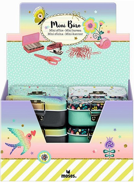 ΣΕΤ ΓΡΑΦΕΙΟΥ MINI MOSES ΣΕ ΟΡΘΟΓΩΝΙΟ ΜΕΤΑΛΛΙΚΟ ΚΟΥΤΙ FLOWERS AND FRIENDS M26213