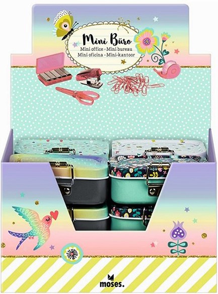 ΣΕΤ ΓΡΑΦΕΙΟΥ MINI MOSES ΣΕ ΟΡΘΟΓΩΝΙΟ ΜΕΤΑΛΛΙΚΟ ΚΟΥΤΙ FLOWERS AND FRIENDS M26213