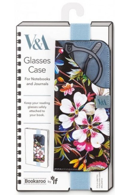 ΘΗΚΗ ΓΥΑΛΙΩΝ ΓΙΑ NOTEBOOK ΜΕ ΛΑΣΤΙΧΟ BOOKAROO KILBURN BLACK FLORAL