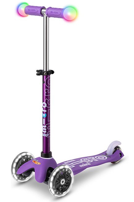 SCOOTER MINI MICRO DELUXE MAGIC LED PURPLE