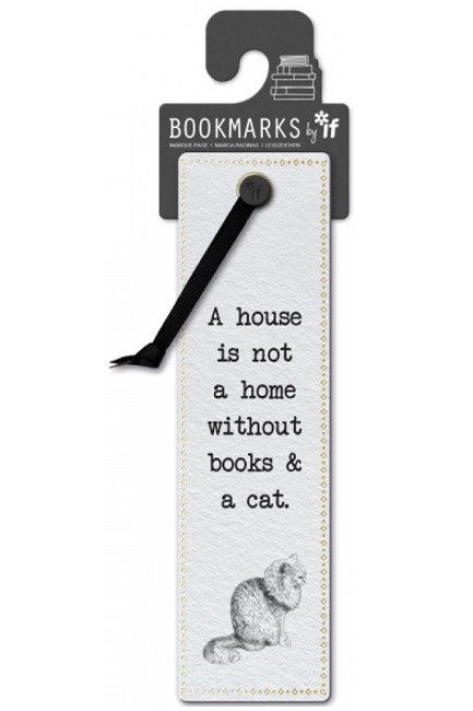 ΣΕΛΙΔΟΔΕΙΚΤΗΣ ΜΕ ΚΟΡΔΕΛΑ IF LITERARY BOOKS AND A CAT