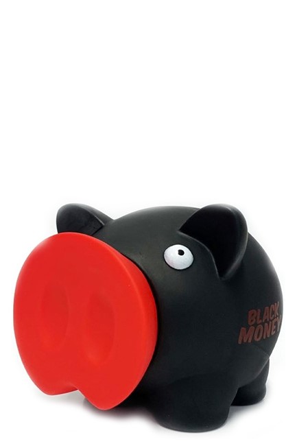 ΚΟΥΜΠΑΡΑΣ BELGIAN GREETINGS MONEY PIG-BLACK MONEY