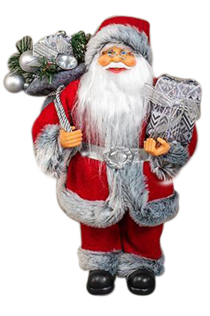 ΑΓΙΟΣ ΒΑΣΙΛΗΣ ΜΕ ΣΤΟΛΗ XMAS 30 εκ.ΚΟΚΚΙΝΗ ΜΕ ΓΚΡΙ ΓΟΥΝΑ