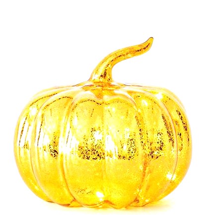 ΚΟΛΟΚΥΘΑ ΔΙΑΚΟΣΜΗΤΙΚΗ 14,5*13,5 εκ.ΓΥΑΛΙΝΗ ΜΕ LED